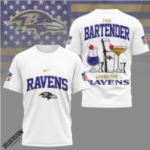 Baltimore Ravens Bartender Cocktail Drink Fan Shirt