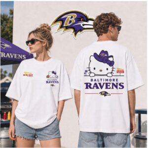 Baltimore Ravens Cute Cat Cowboy Hat Football Shirt