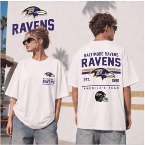 Baltimore Ravens Football Vintage Helmet Est 1996 Shirt
