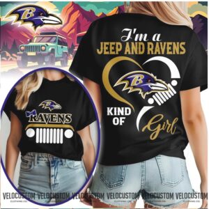Baltimore Ravens Jeep Heartbeat Kind Of Girl Shirt