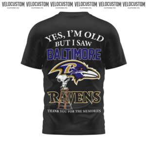Baltimore Ravens Snoopy Yes I Am Old But I Saw Baltimore Shirt