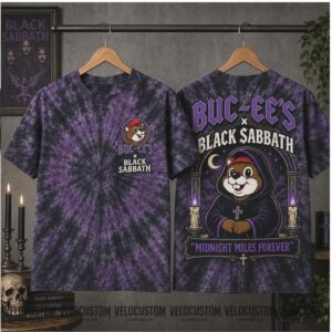 Black Sabbath Heavy Metal Buc Ees Purple Tie Dye Shirt