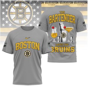 Boston Bruins Bartender Cocktail NHL Hockey Shirt