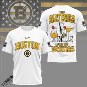 Boston Bruins Bartender Cocktail NHL Hockey Shirt