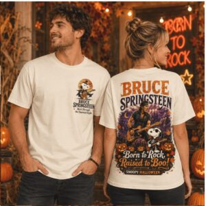 Bruce Springsteen Snoopy Born To Rock Halloween Shirt
