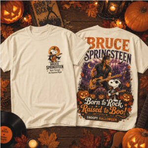Bruce Springsteen Snoopy Born To Rock Halloween Shirt
