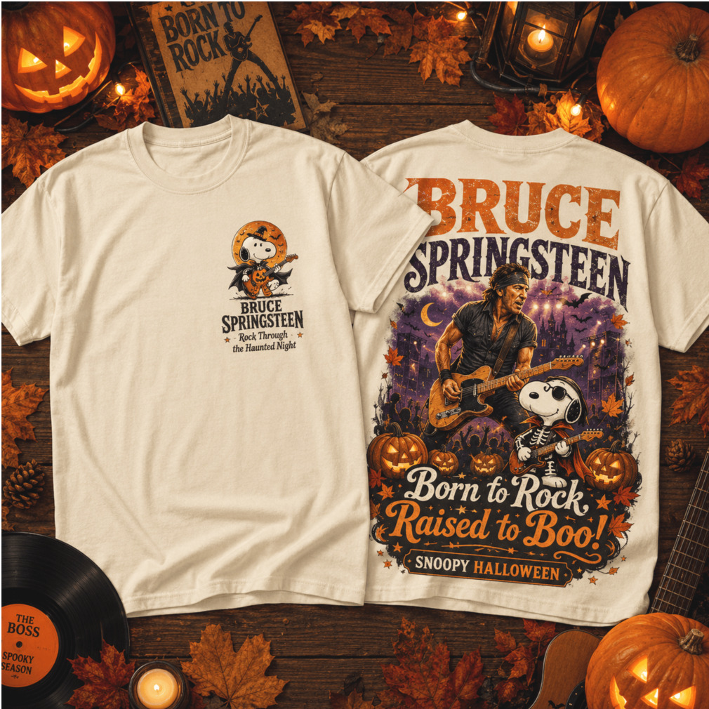 Bruce Springsteen Snoopy Born To Rock Halloween Shirt Bruce Springsteen Snoopy Born To Rock Halloween Shirt