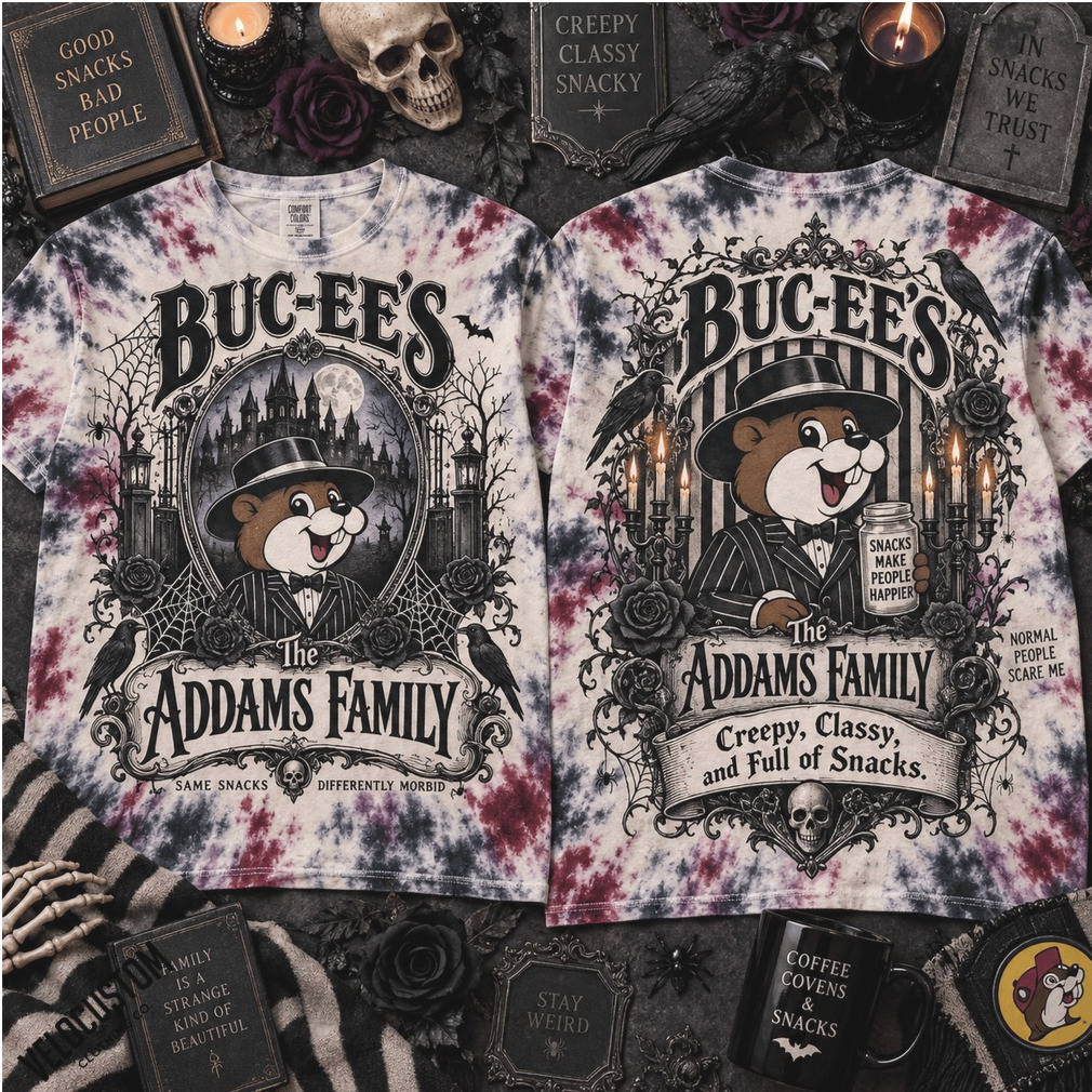 Buc Ee’s Addams Family Creepy Classy Spooky Tie Dye Shirt Buc Ee’s Addams Family Creepy Classy Spooky Tie Dye Shirt