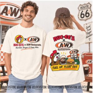 Buc Ee's And A&W Root Beer Highway Road Trip Shirt