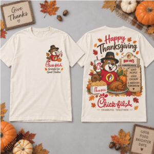 Buc Ee's Beaver Chick Fil A Thanksgiving Autumn Harvest Shirt