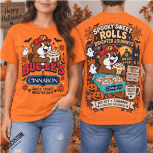 Buc Ees Beaver Cinnabon Halloween Spooky Sweet Shirt
