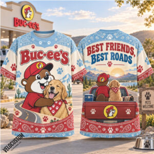 Buc Ees Beaver Golden Retriever Best Friends Road Shirt