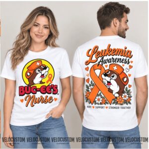 Buc Ee's Beaver Leukemia Awareness Nurse Hope Support Shirt