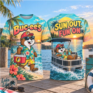 Buc Ees Beaver Pontoon Boat Sun Out Fun On Shirt