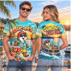 Buc Ees Beaver Pontoon Boat Sun Out Fun On Shirt