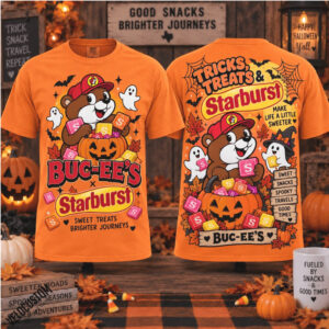 Buc Ees Beaver Starburst Halloween Spooky Sweet Shirt