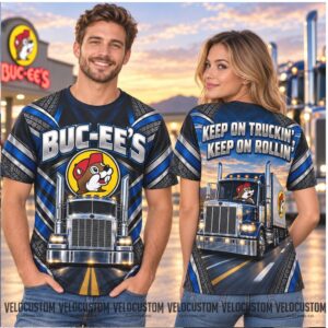 Buc Ees Beaver Trucker Keep On Trucking Semi Shirt