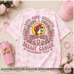Buc Ees Breast Cancer Awareness Team Floral Shirt