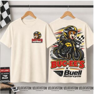 Buc Ees Buell Motorcycle Pit Lane Racing Biker Shirt
