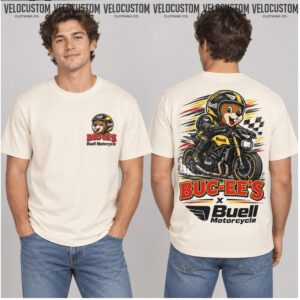 Buc Ees Buell Motorcycle Pit Lane Racing Biker Shirt