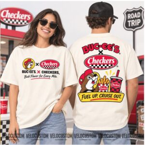 Buc Ees Checkers Bold Flavor Road Trip Fast Food Shirt