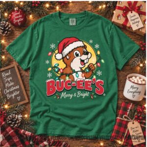 Buc Ee's Christmas Holiday Road Trip Santa Beaver Shirt