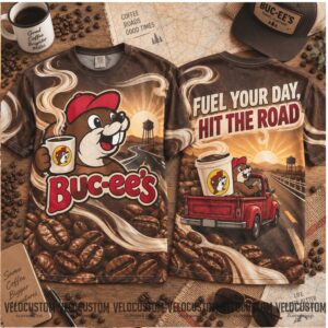 Buc Ees Coffee Beans Fuel Your Day Hit The Road Shirt