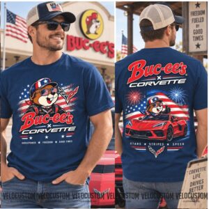 Buc Ees Corvette Racing Stars And Stripes Shirt