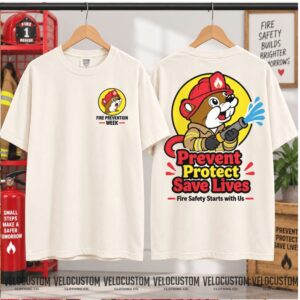 Buc Ee's Fire Prevention Week Firefighter Safety Hero Shirt