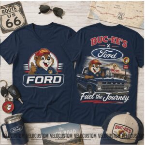 Buc Ee's Ford Route 66 Open Road Fuel The Journey Shirt