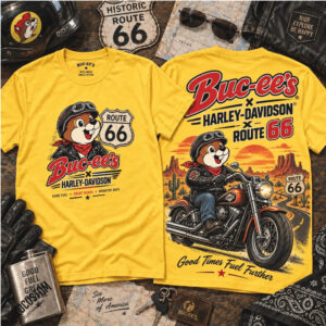 Buc Ee's Harley Davidson Route 66 Classic Motorcycle Shirt