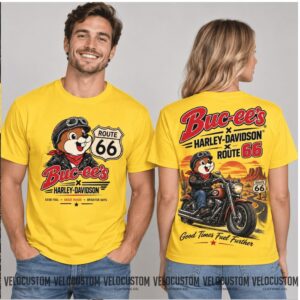 Buc Ee's Harley Davidson Route 66 Classic Motorcycle Shirt