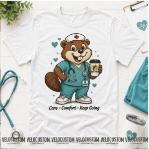 Buc Ee's Healthcare Crew Nurse Beaver Caring Hearts Shirt