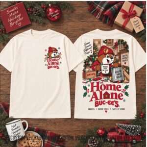 Buc Ees Home Alone Christmas Holiday Funny Beaver Shirt