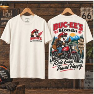 Buc Ee's Honda Motorcycle Ride Easy Shirt