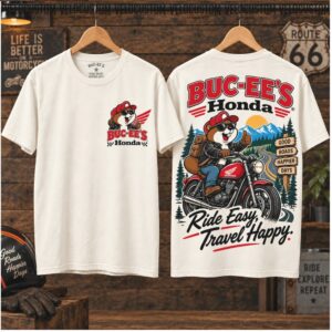 Buc Ee's Honda Motorcycle Ride Easy Shirt