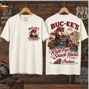 Buc Ee's Indian Motorcycle Ride Far Shirt