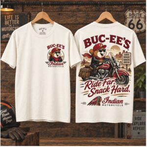 Buc Ee's Indian Motorcycle Ride Far Shirt
