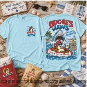 Buc Ees Jaws Summer Beach Vacation Cute Beaver Shirt