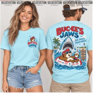 Buc Ees Jaws Summer Beach Vacation Cute Beaver Shirt