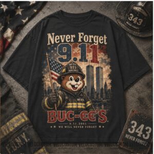 Buc Ee's Never Forget 9 11 United We Stand Firefighter Shirt