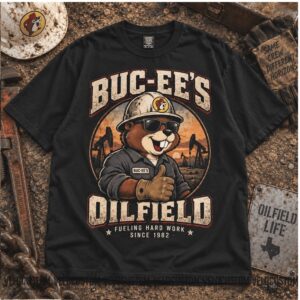 Buc Ees Oilfield Hard Work Roughneck Oil Rig Shirt