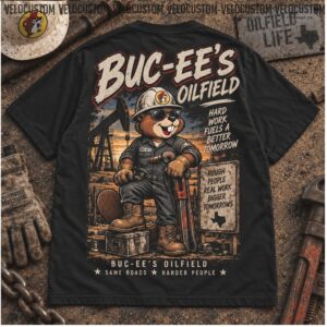 Buc Ees Oilfield Hard Work Roughneck Oil Rig Shirt