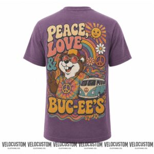 Buc Ee's Peace Love Retro Vintage Hippie Van Shirt