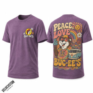 Buc Ee's Peace Love Retro Vintage Hippie Van Shirt