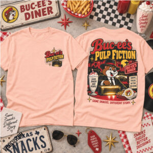 Buc Ee's Pulp Fiction Diner Movie Parody Shirt