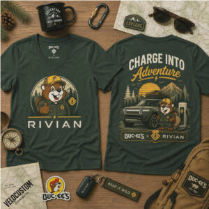 Buc Ee's Rivian Charge Into Adventure Electric SUV Shirt