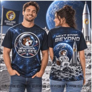 Buc Ees Space Astronaut Moon Next Stop Beyond Shirt