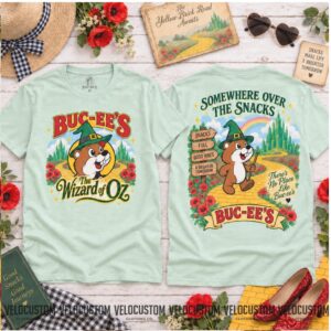 Buc Ees Wizard of Oz Rainbow Fantasy Cute Beaver Shirt