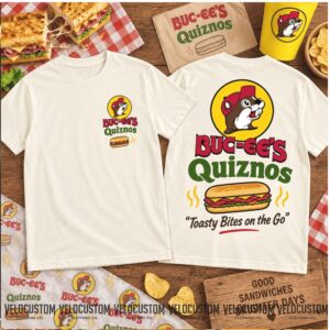 Buc ee s Quiznos Toasty Bites Fast Food Shirt